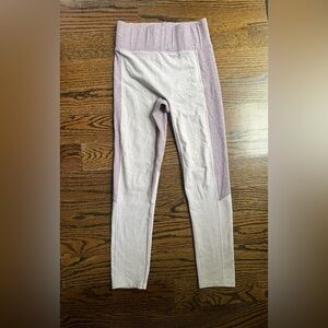 We Over Me Womens Leggings Size S Colorblock Pink Ivory Activewear